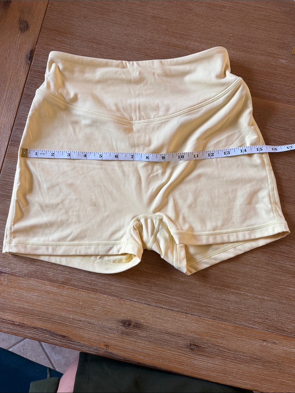 High-Waist Women’s Lightweight Yellow Active Shorts - Picture 5 of 6
